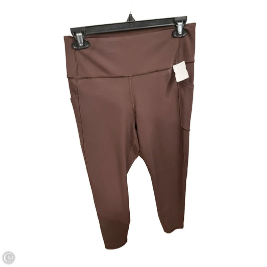 Athletic Leggings Capris By Gap In Brown, Size: L