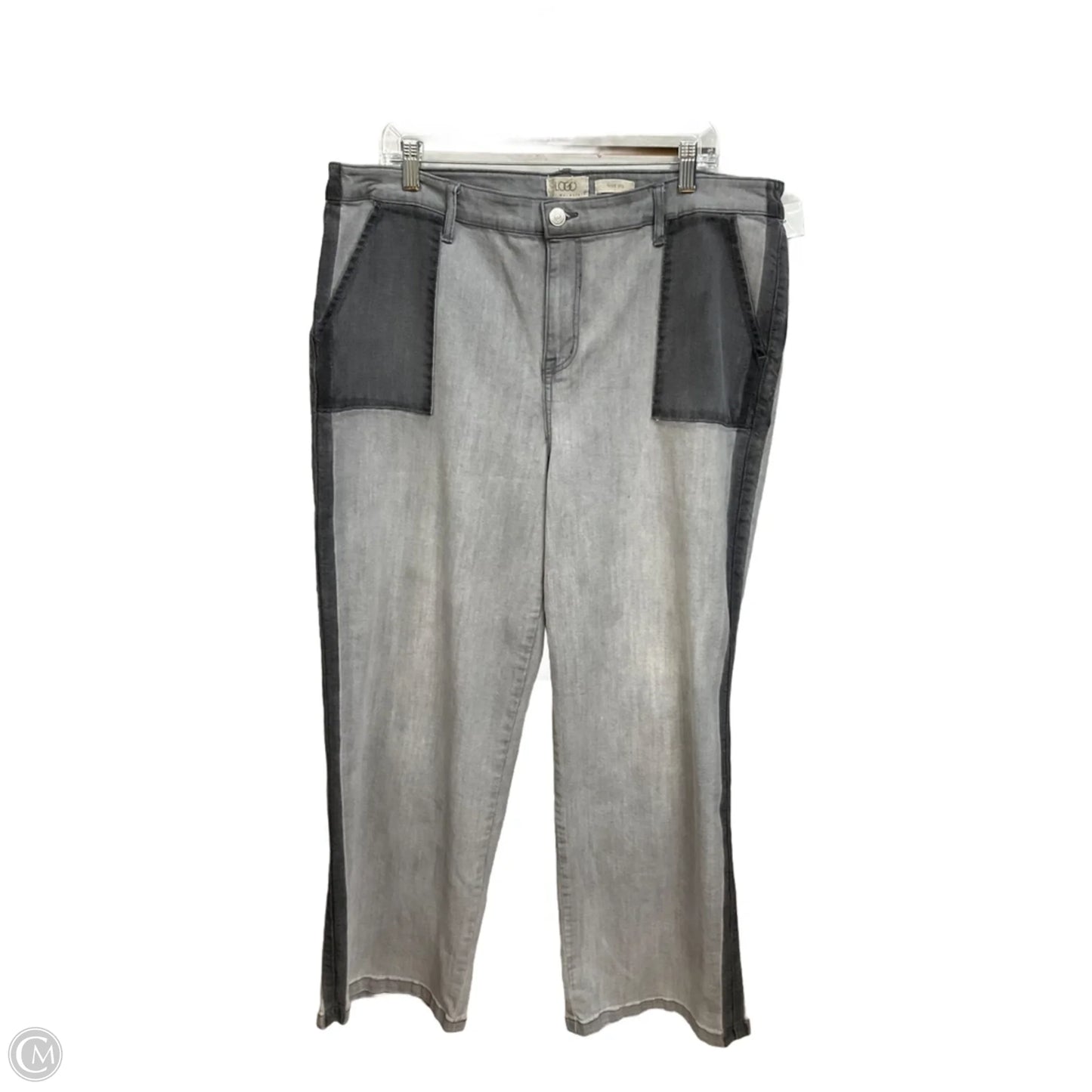 Pants Wide Leg By Logo In Grey, Size: 20