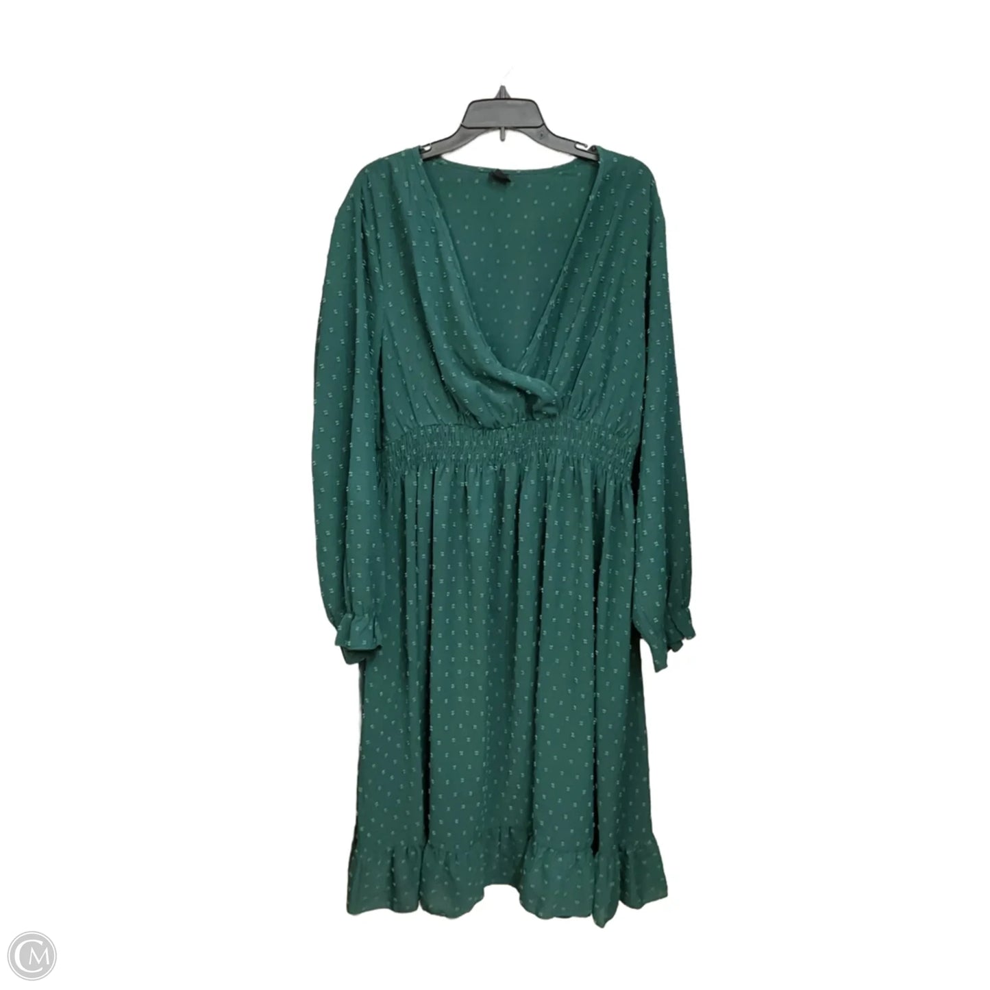 Dress Casual Midi By Clothes Mentor In Green, Size: 2x