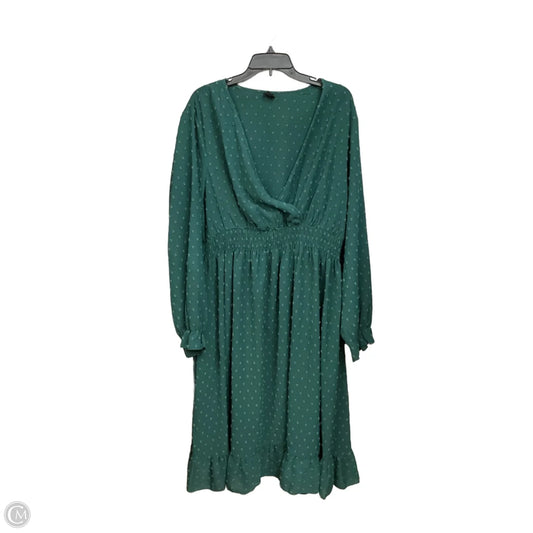 Dress Casual Midi By Clothes Mentor In Green, Size: 2x