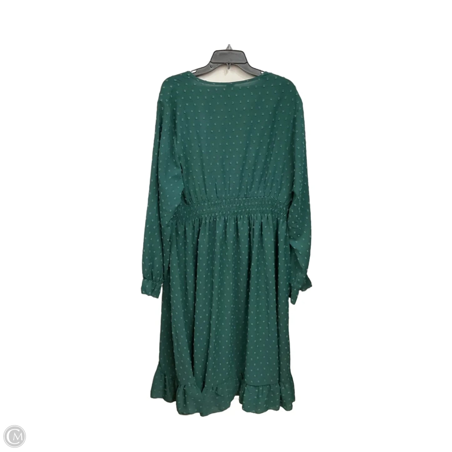 Dress Casual Midi By Clothes Mentor In Green, Size: 2x