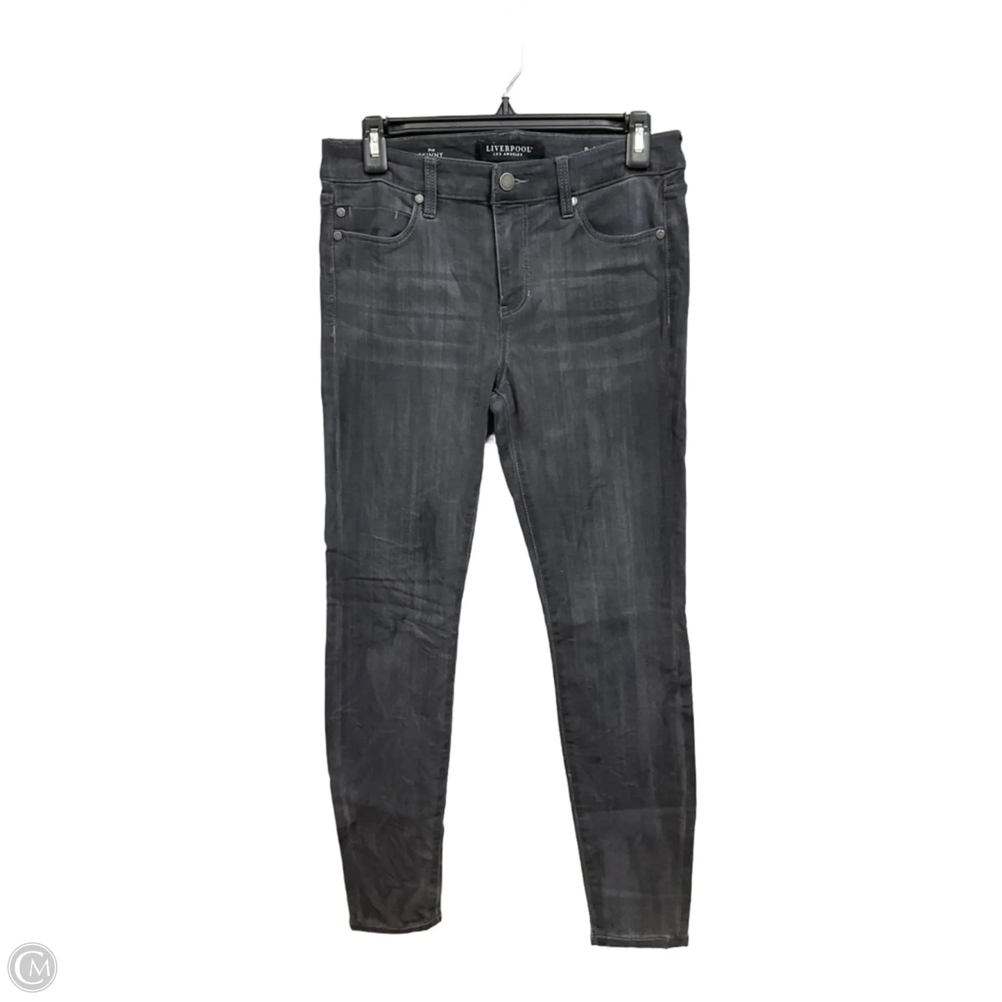 Jeans Skinny By Liverpool In Grey, Size: 8
