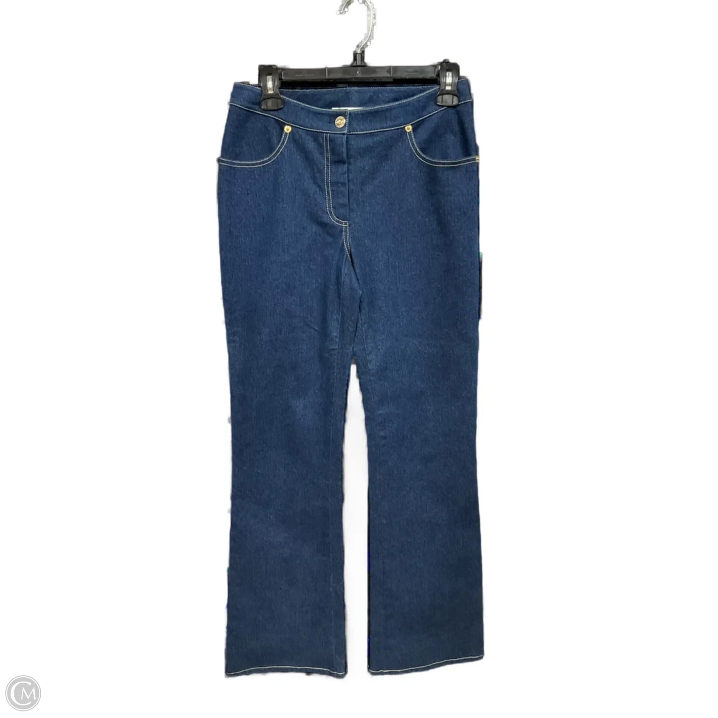 Jeans Flared By St. John In Blue Denim, Size: 2