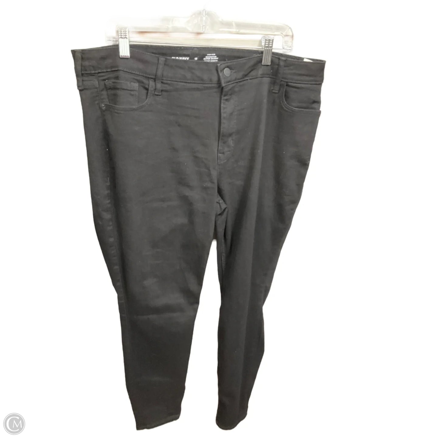 Jeans Skinny By Old Navy In Black Denim, Size: 18