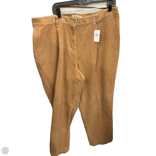 Pants Corduroy By L.l. Bean In Tan, Size: 20