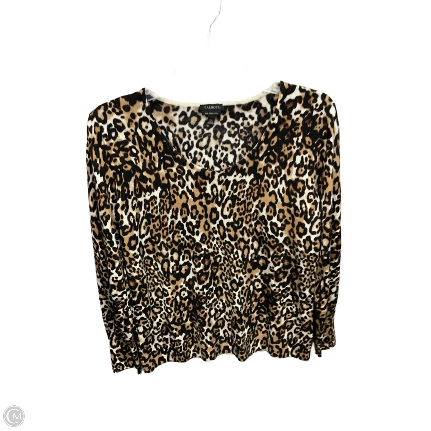 Top Long Sleeve By Talbots In Animal Print, Size: L