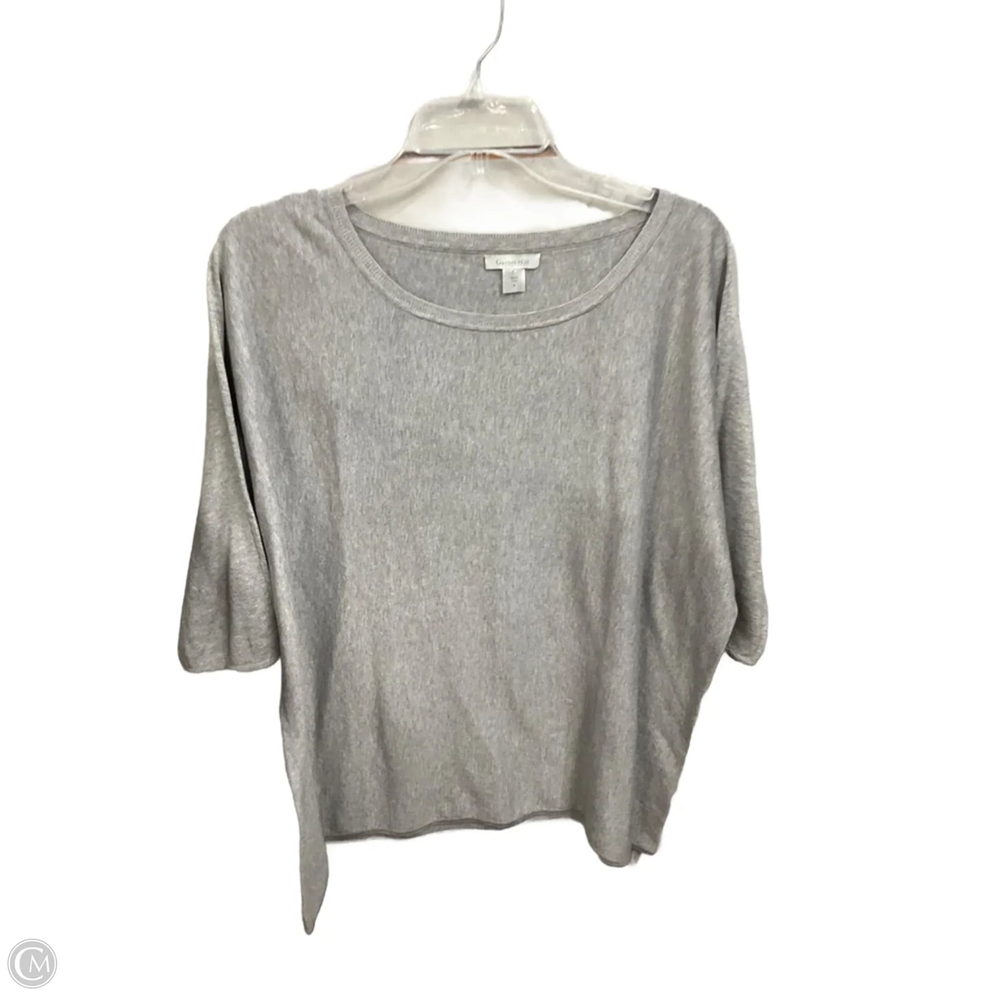 Top 3/4 Sleeve By Garnet Hill In Grey, Size: S