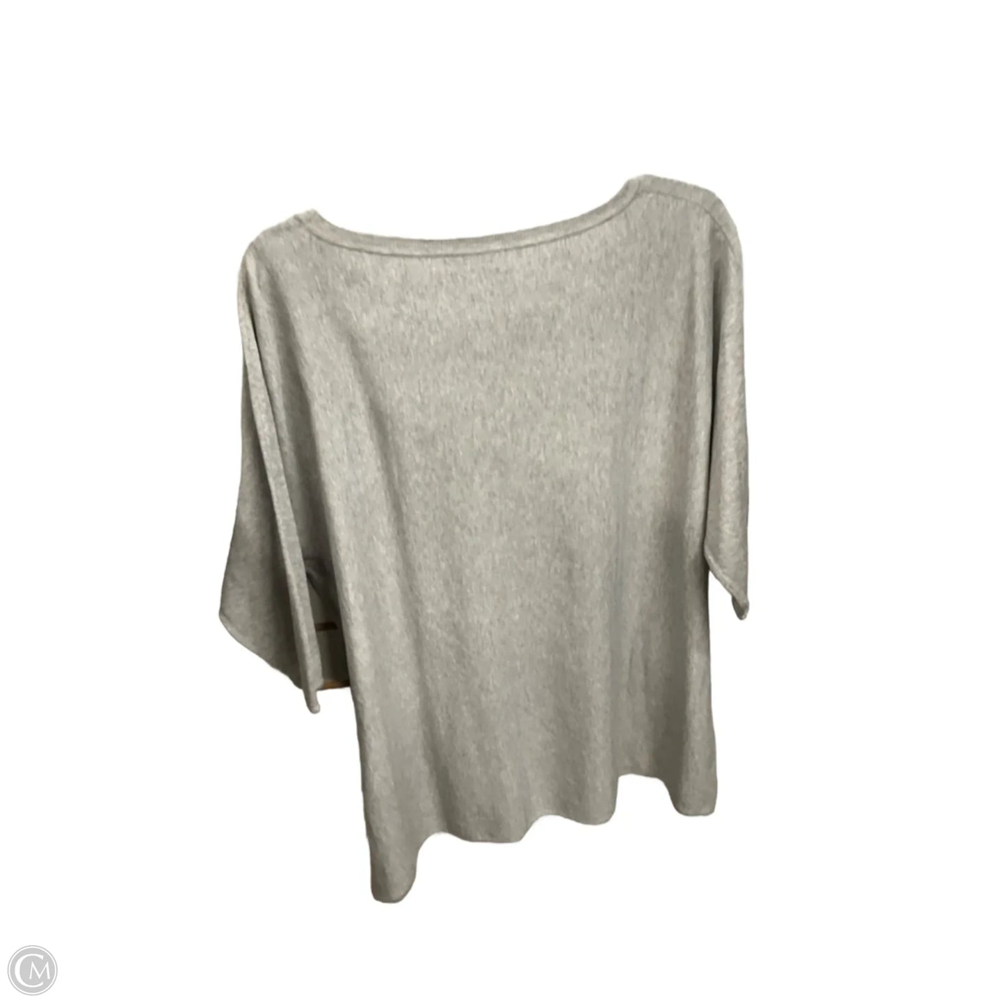 Top 3/4 Sleeve By Garnet Hill In Grey, Size: S