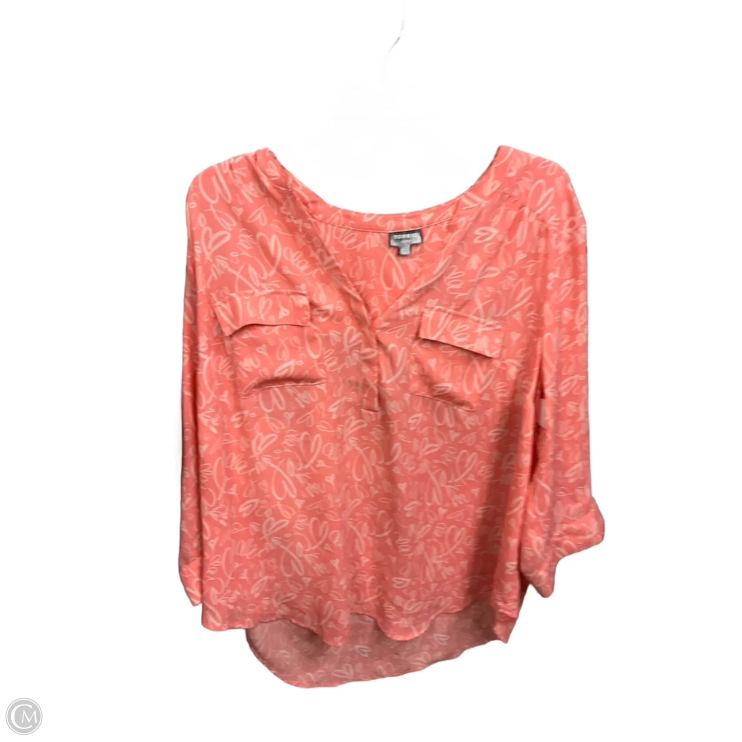 Blouse 3/4 Sleeve By Torrid In Pink, Size: 1x