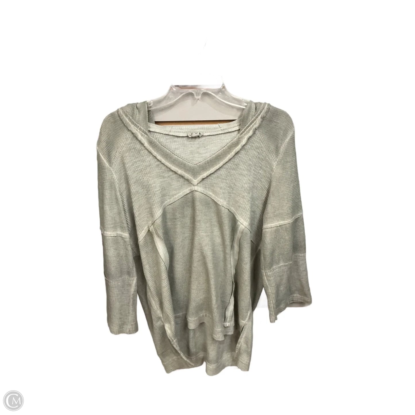 Top 3/4 Sleeve By Pol In Green, Size: S