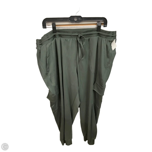 Athletic Pants By Zac And Rachel In Green, Size: 2x