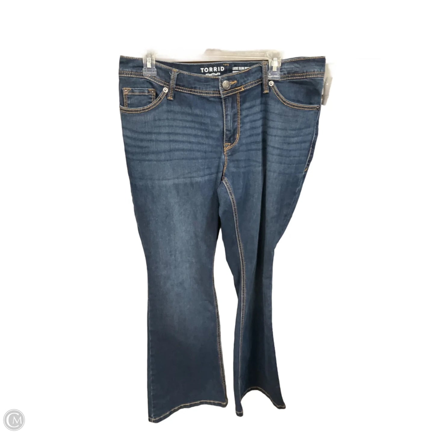 Jeans Boot Cut By Torrid In Blue Denim, Size: 12