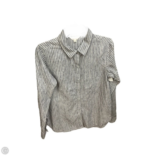 Blouse Long Sleeve By Lucky Brand In Striped Pattern, Size: S