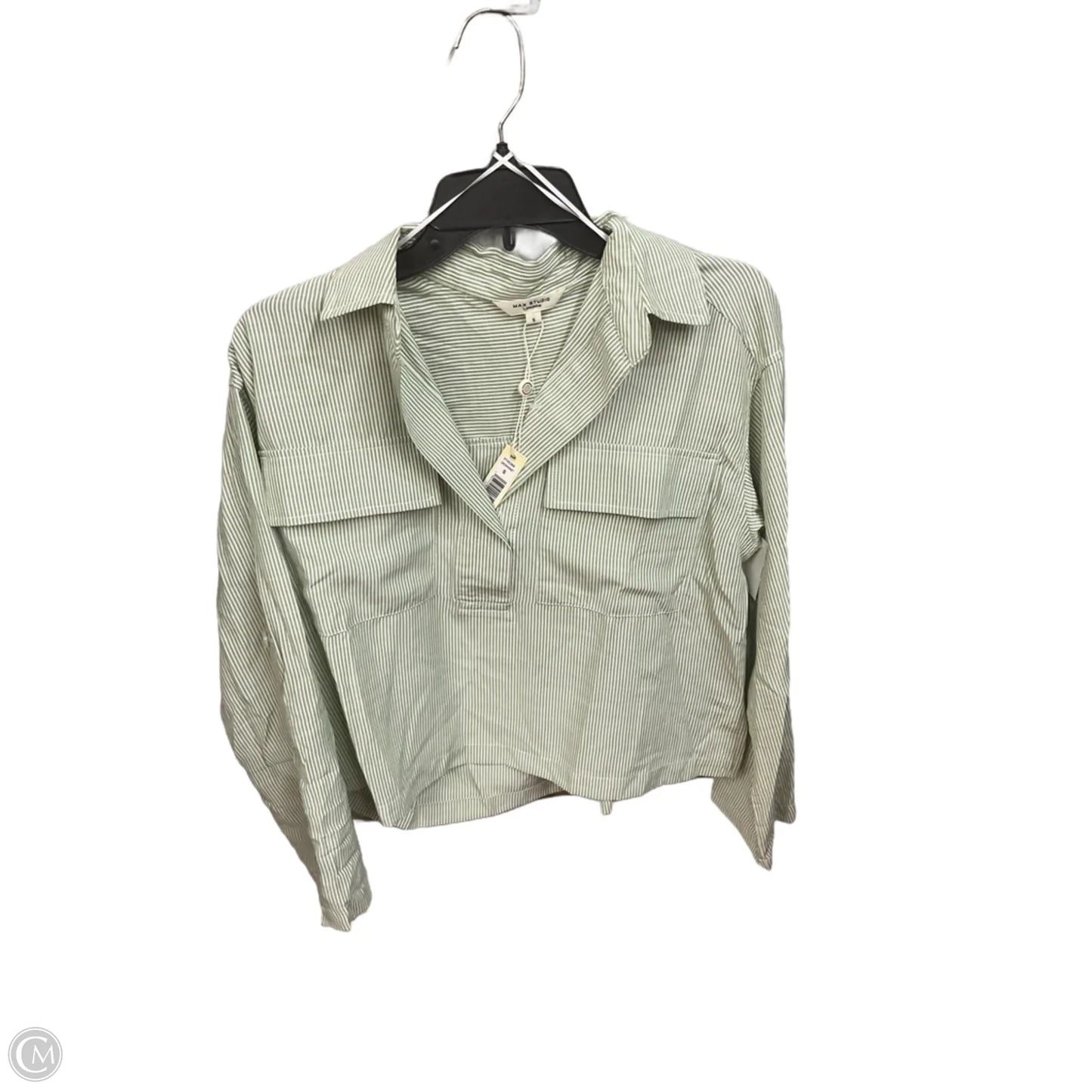 Blouse Long Sleeve By Max Studio In Green, Size: S