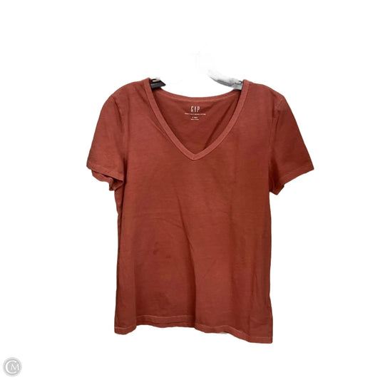 Top Short Sleeve Basic By Gap In Brown, Size: S