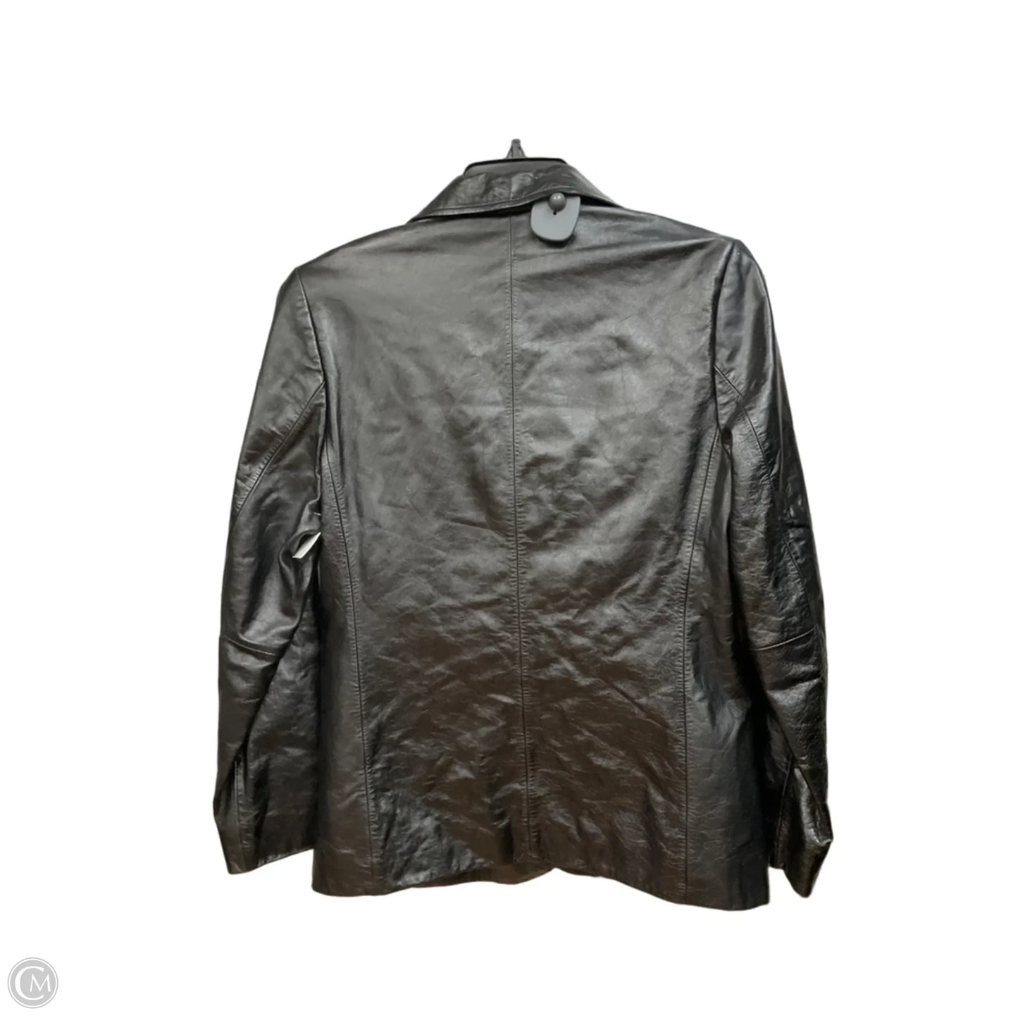 Jacket Leather By Valerie Stevens In Black, Size: S