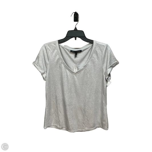 Top Short Sleeve By White House Black Market In Silver, Size: S