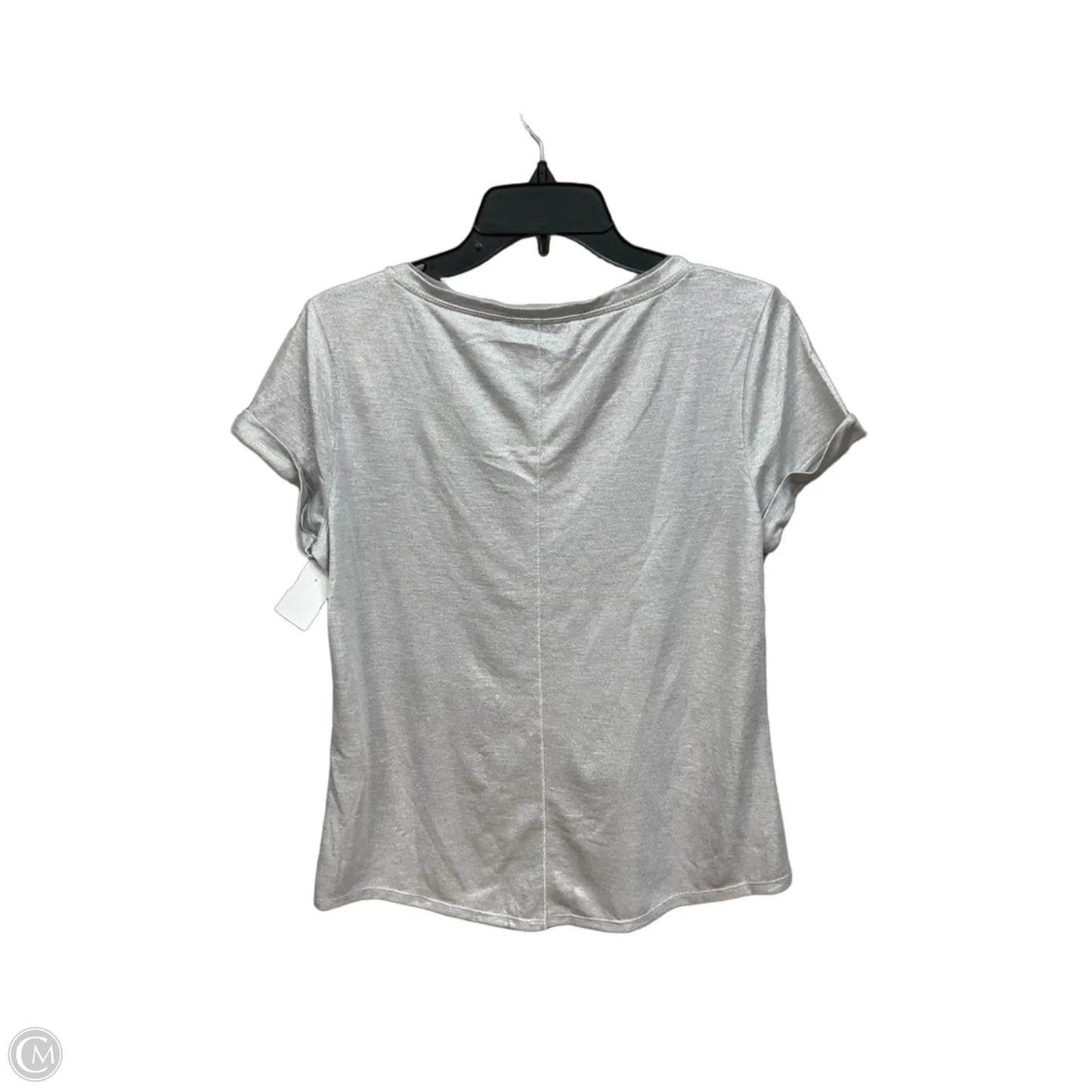 Top Short Sleeve By White House Black Market In Silver, Size: S