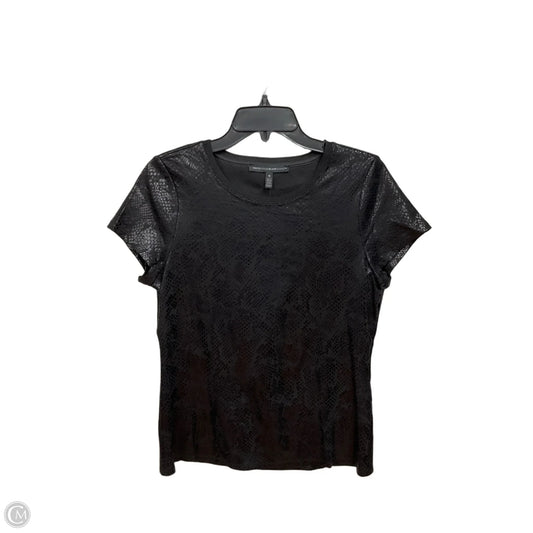 Top Short Sleeve By White House Black Market In Black, Size: M