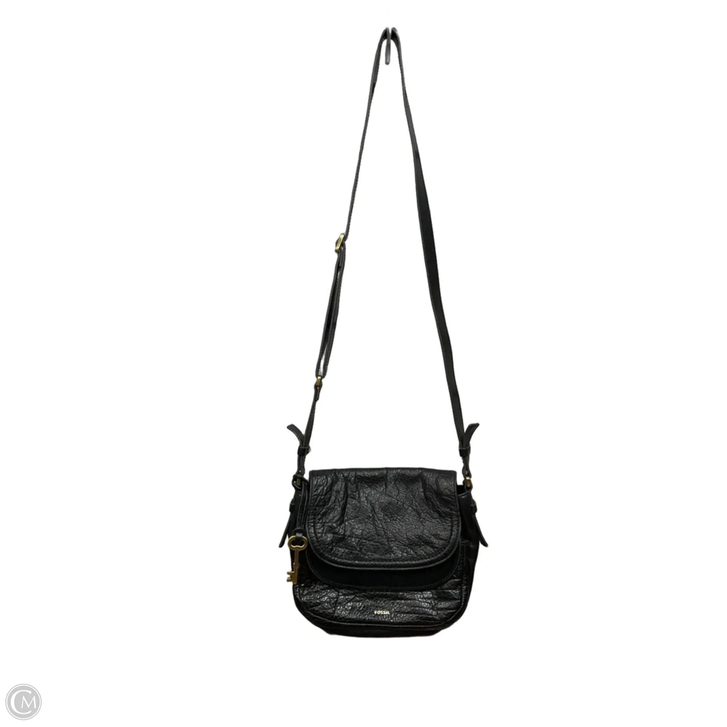 Handbag Leather By Fossil, Size: Small