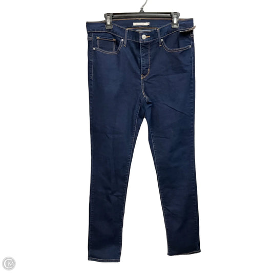 Jeans Straight By Levis In Blue Denim, Size: 12