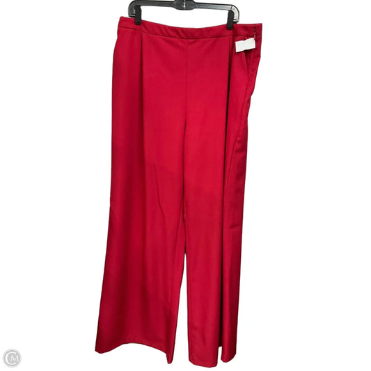 Pants Wide Leg By Fashion Nova In Red, Size: 1x