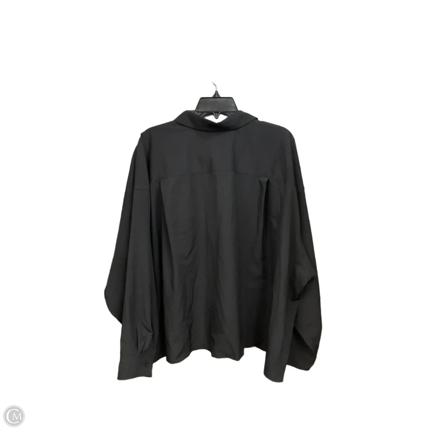Blouse Long Sleeve By Athleta In Black, Size: 3x