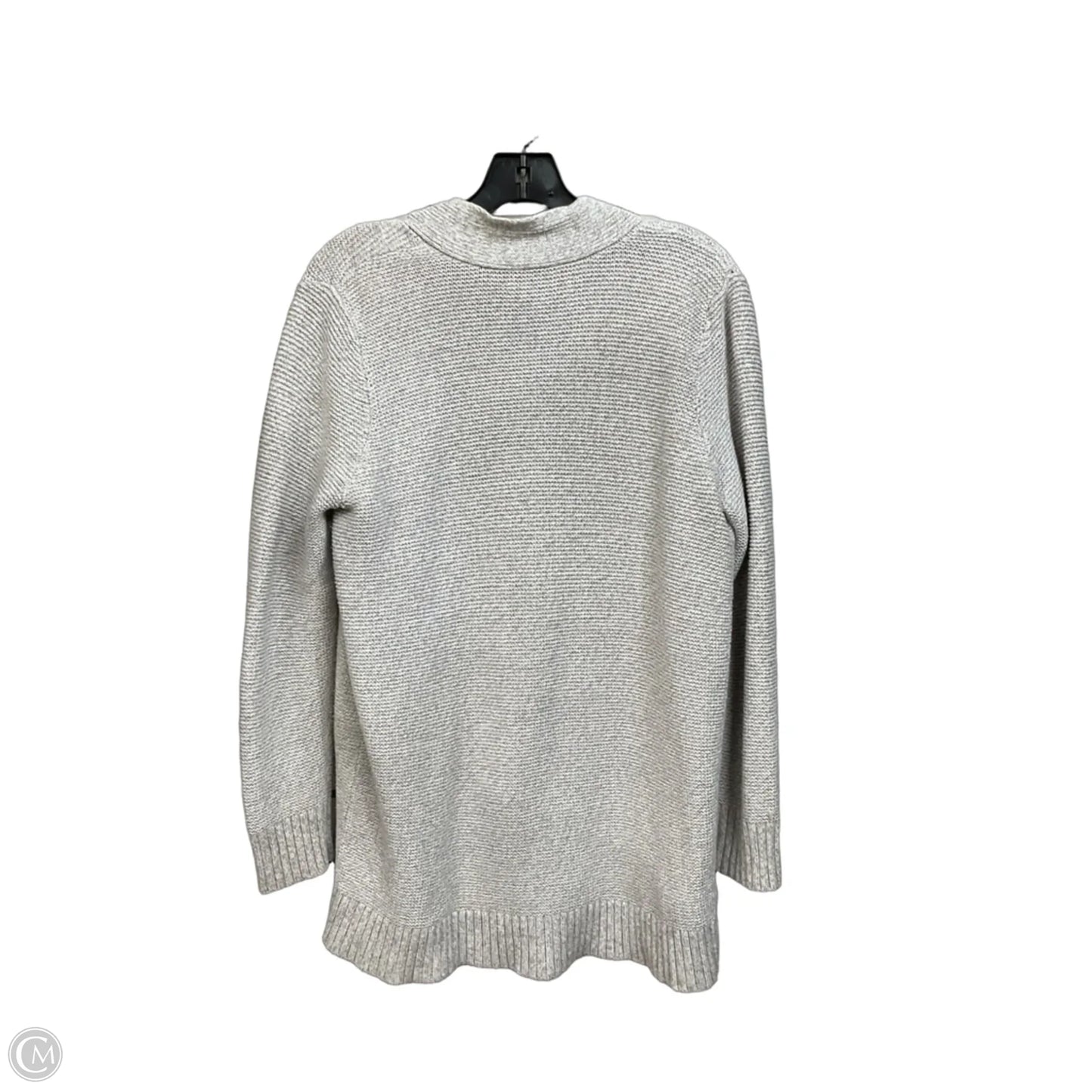 Sweater Cardigan By Loft In Grey, Size: M