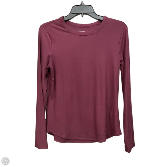 Top Long Sleeve Basic By No Boundaries In Maroon, Size: L