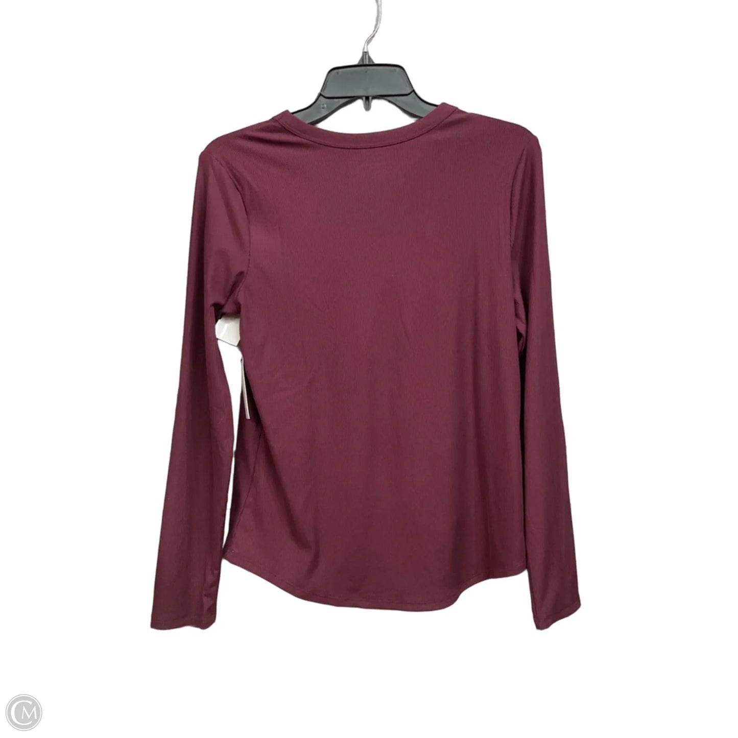Top Long Sleeve Basic By No Boundaries In Maroon, Size: L