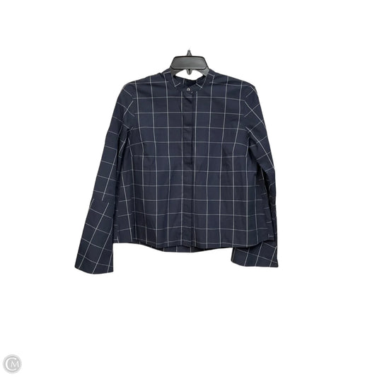Blouse Long Sleeve By Madewell In Blue & White, Size: S