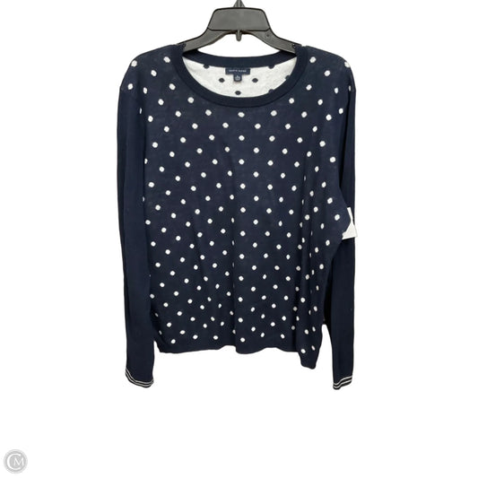 Top Long Sleeve By Tommy Hilfiger In Polkadot Pattern, Size: Xl