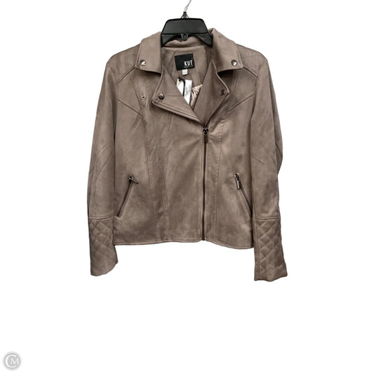 Jacket Moto By Kut In Taupe, Size: M