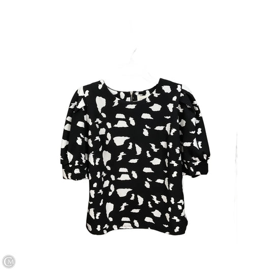 Top Short Sleeve By Melloday In Black & White, Size: M