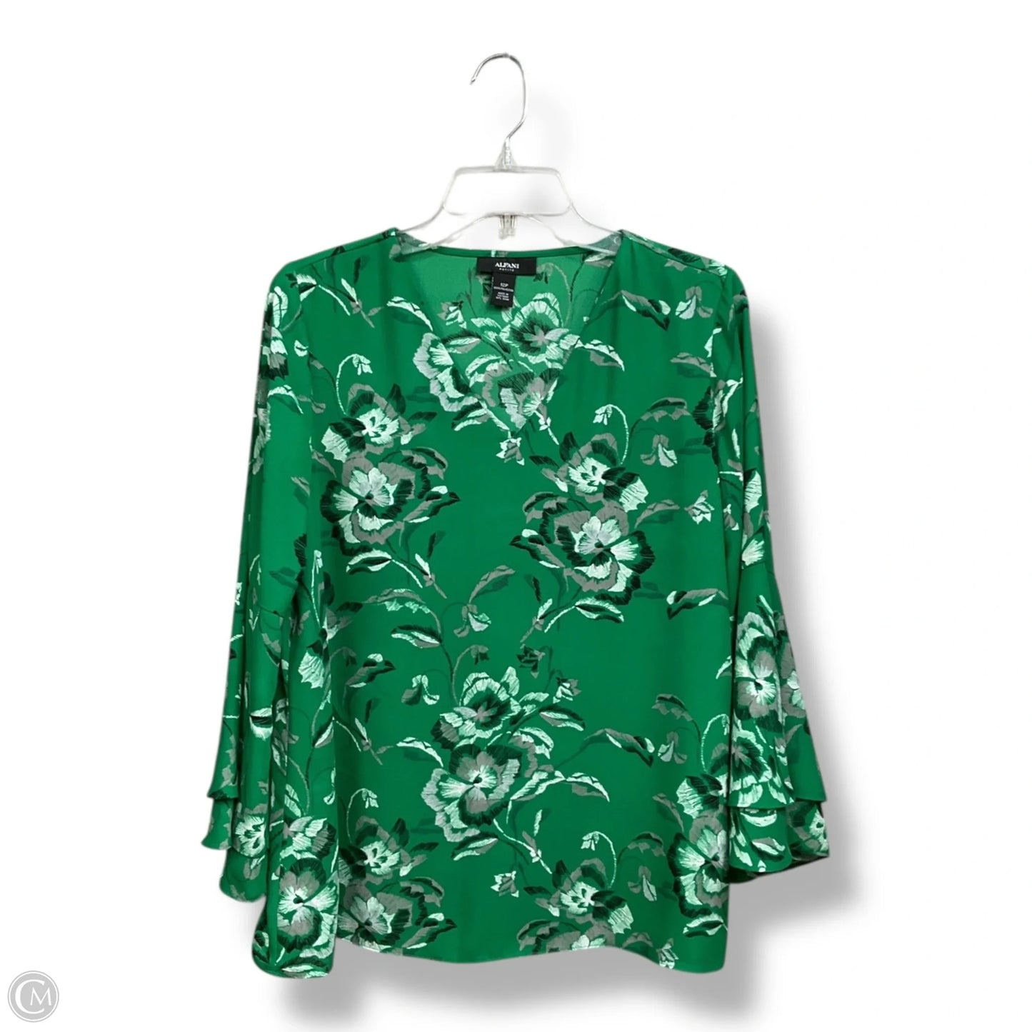 Blouse 3/4 Sleeve By Alfani In Floral Print, Size: 12p