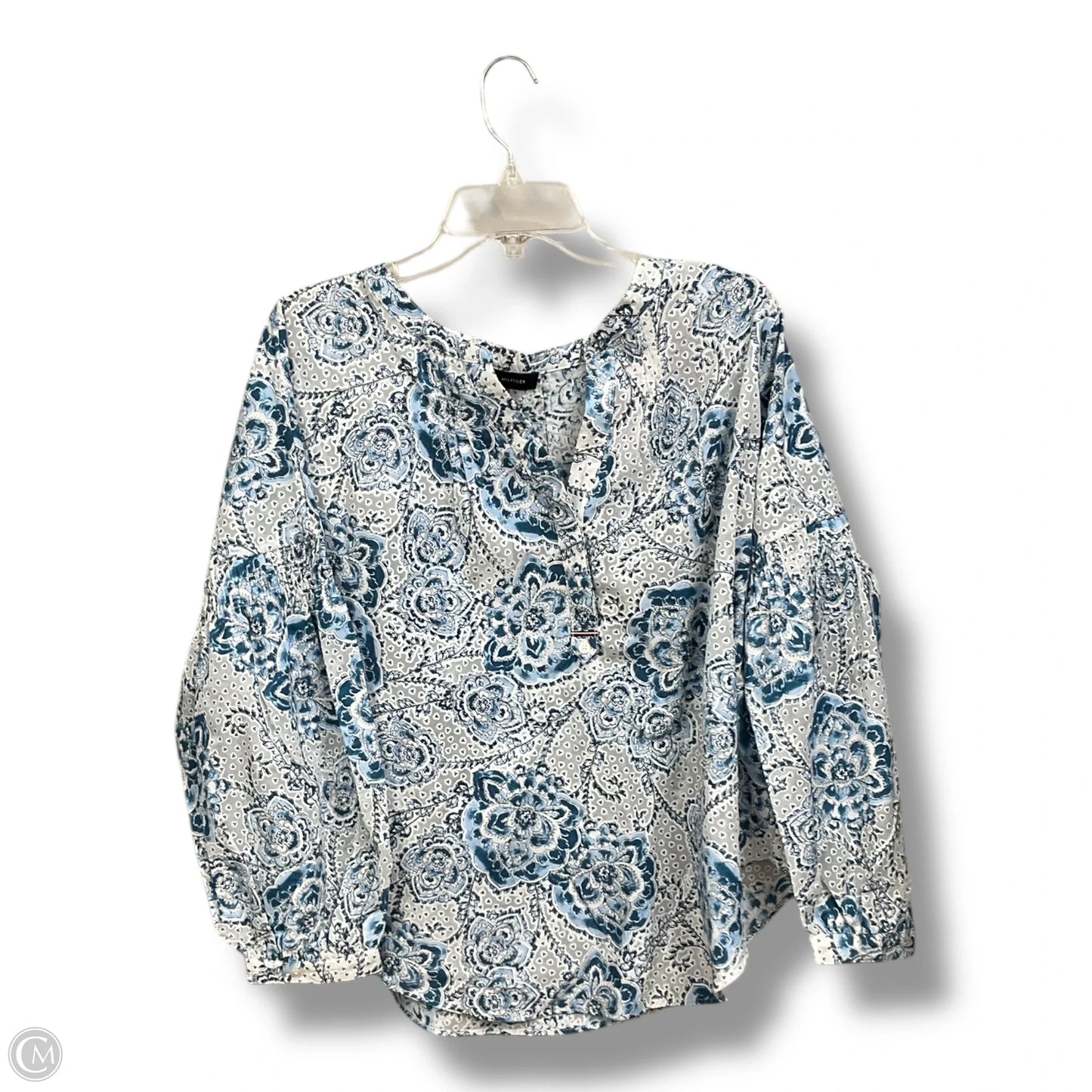 Top 3/4 Sleeve By Tommy Hilfiger In Floral Print, Size: Xl