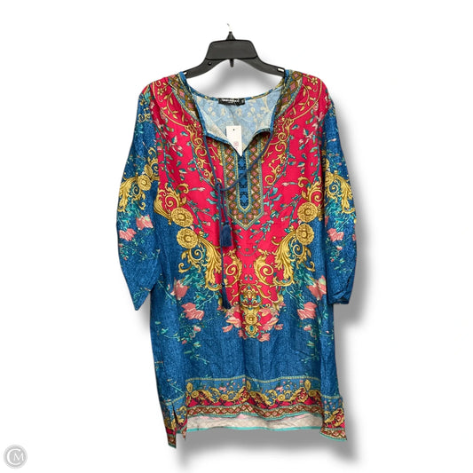 Tunic 3/4 Sleeve By Cme In Multi-colored, Size: Xxl
