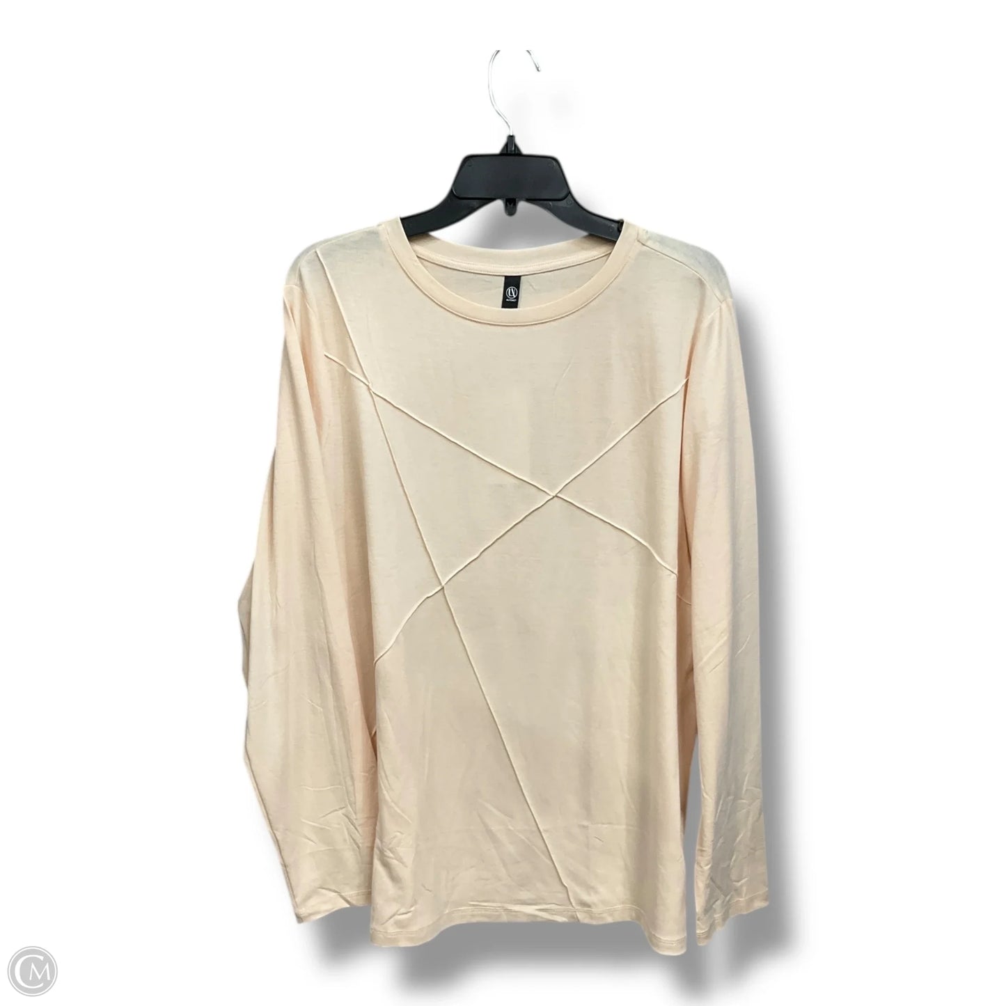 Top 3/4 Sleeve Basic By Cme In Cream, Size: 2x