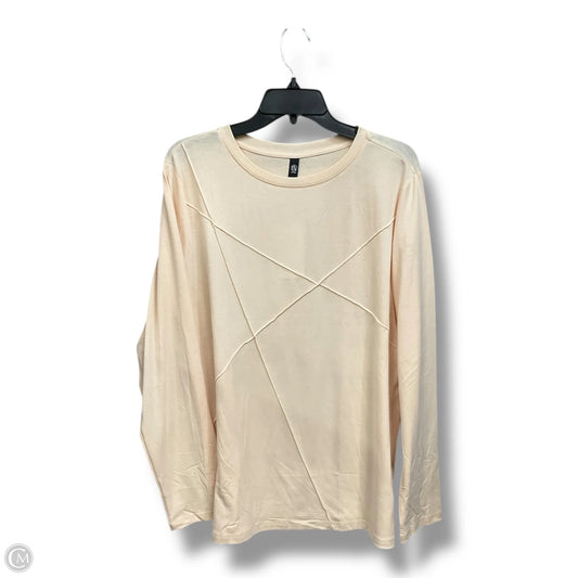 Top 3/4 Sleeve Basic By Cme In Cream, Size: 2x
