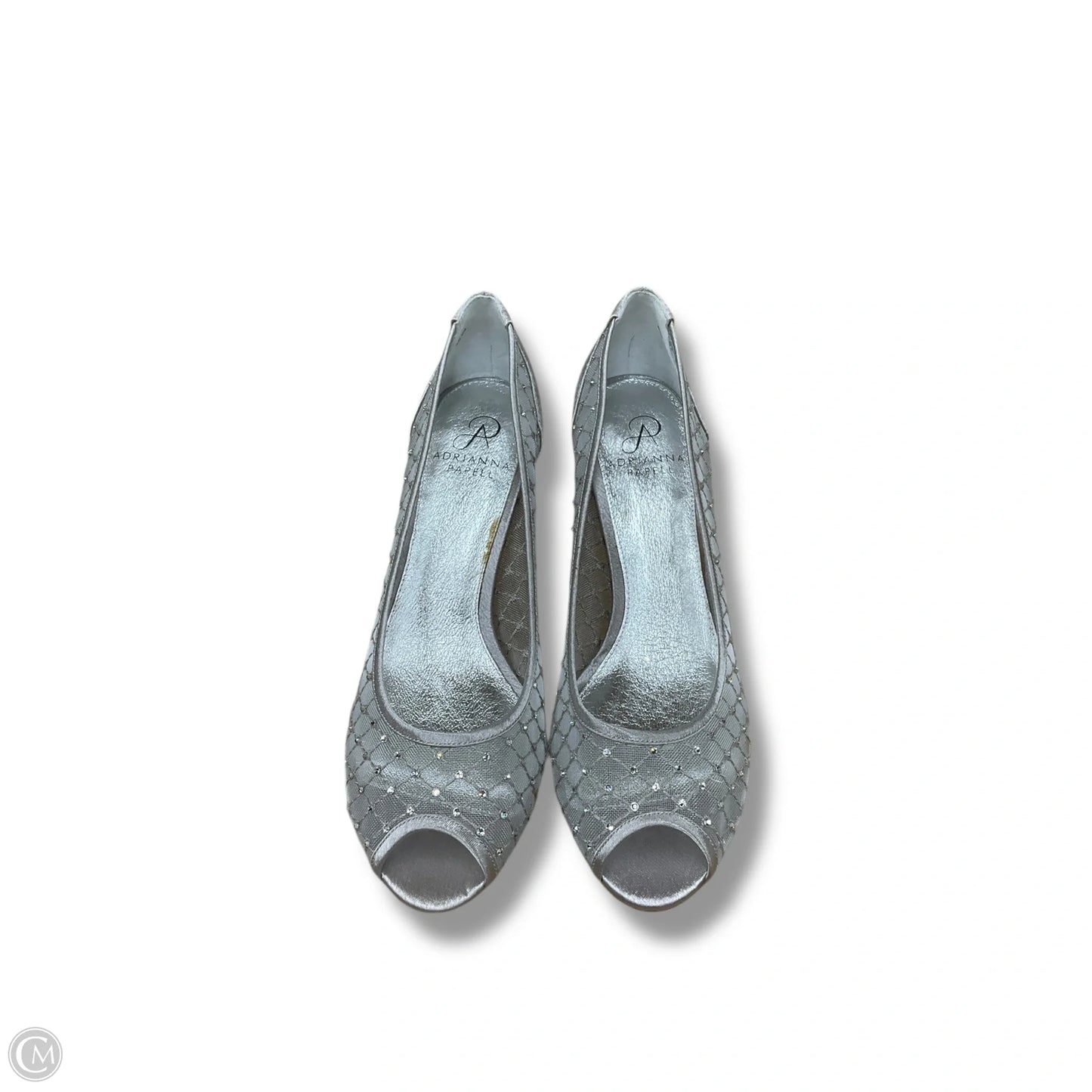 Shoes Heels Kitten By Adrianna Papell In Silver, Size: 8.5