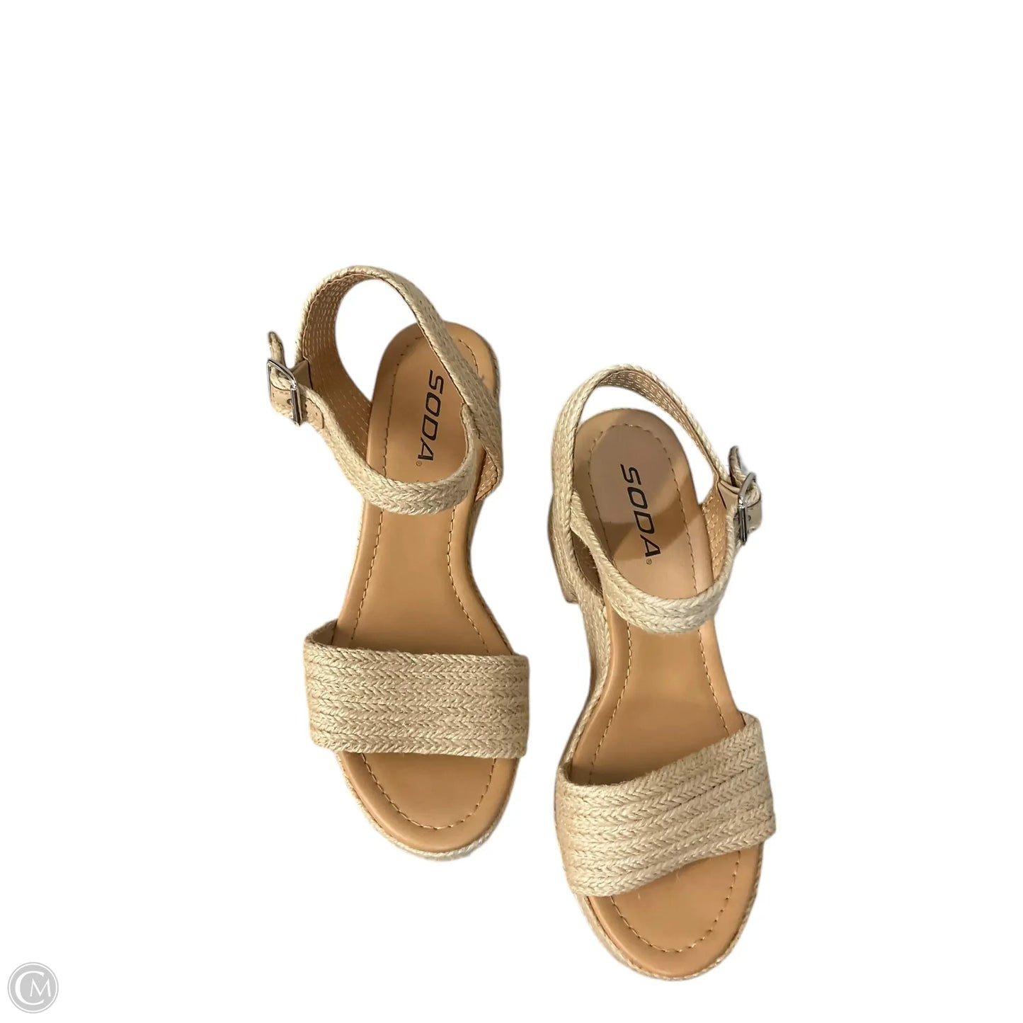 Sandals Heels Block By Soda In Tan, Size: 7.5