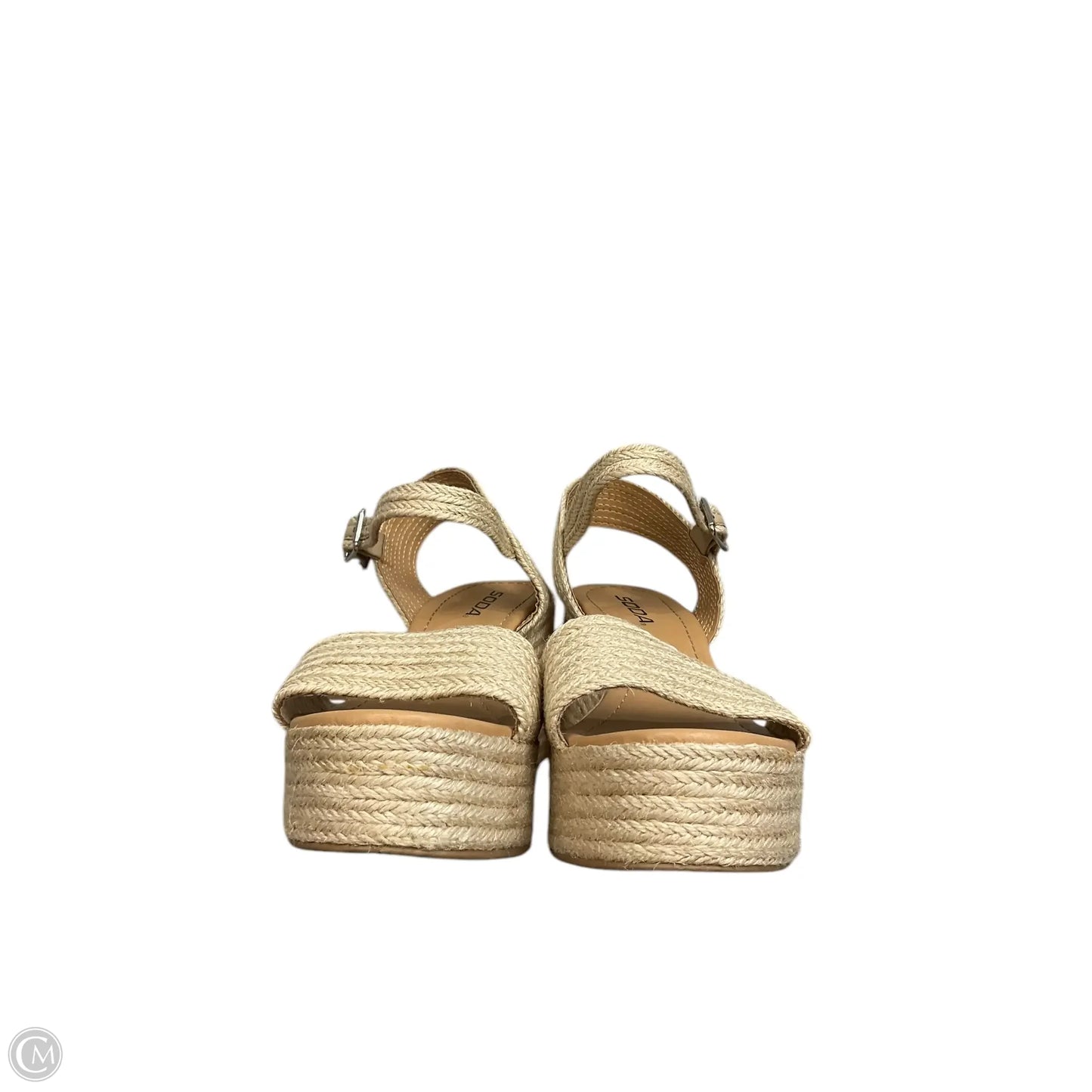 Sandals Heels Block By Soda In Tan, Size: 7.5