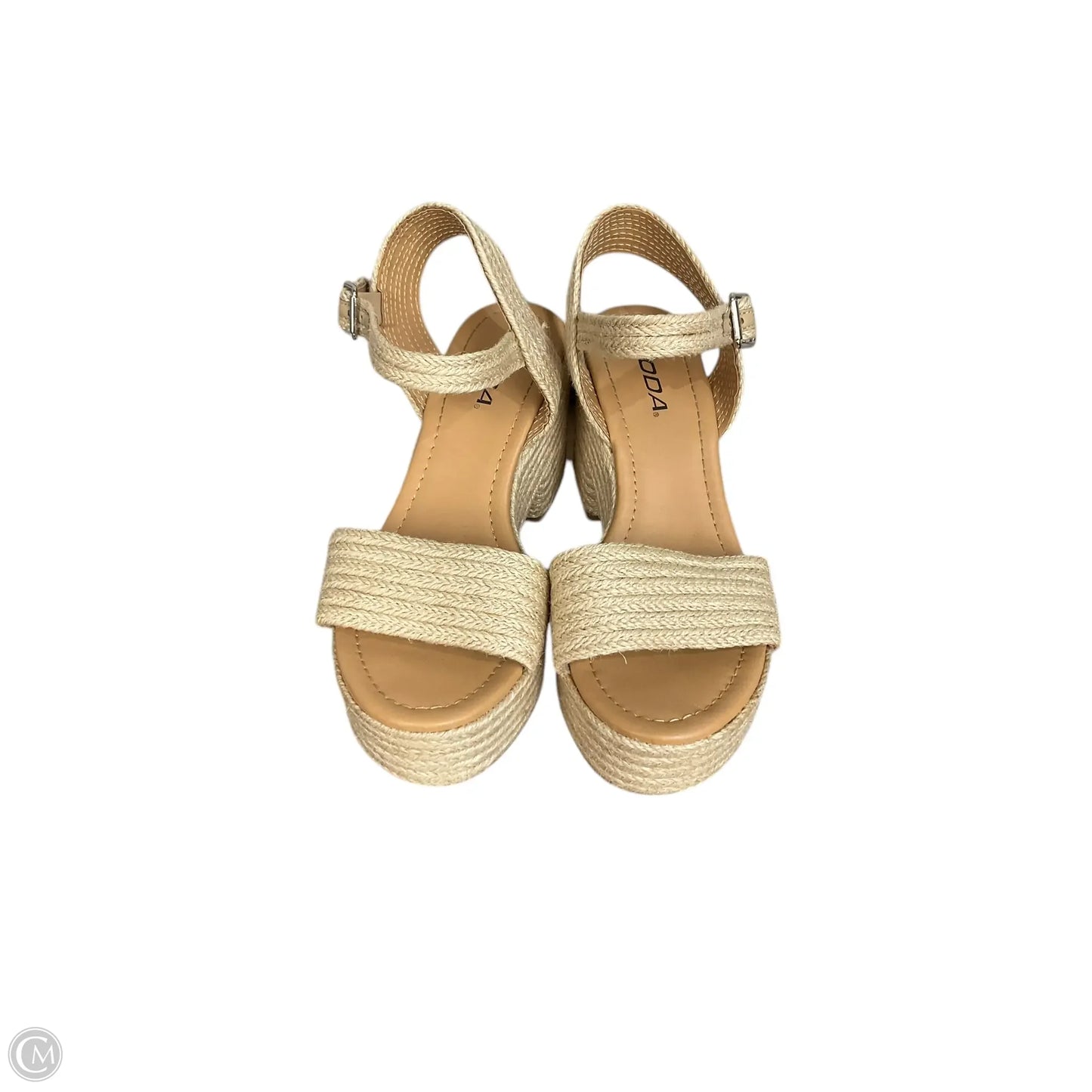 Sandals Heels Block By Soda In Tan, Size: 7.5