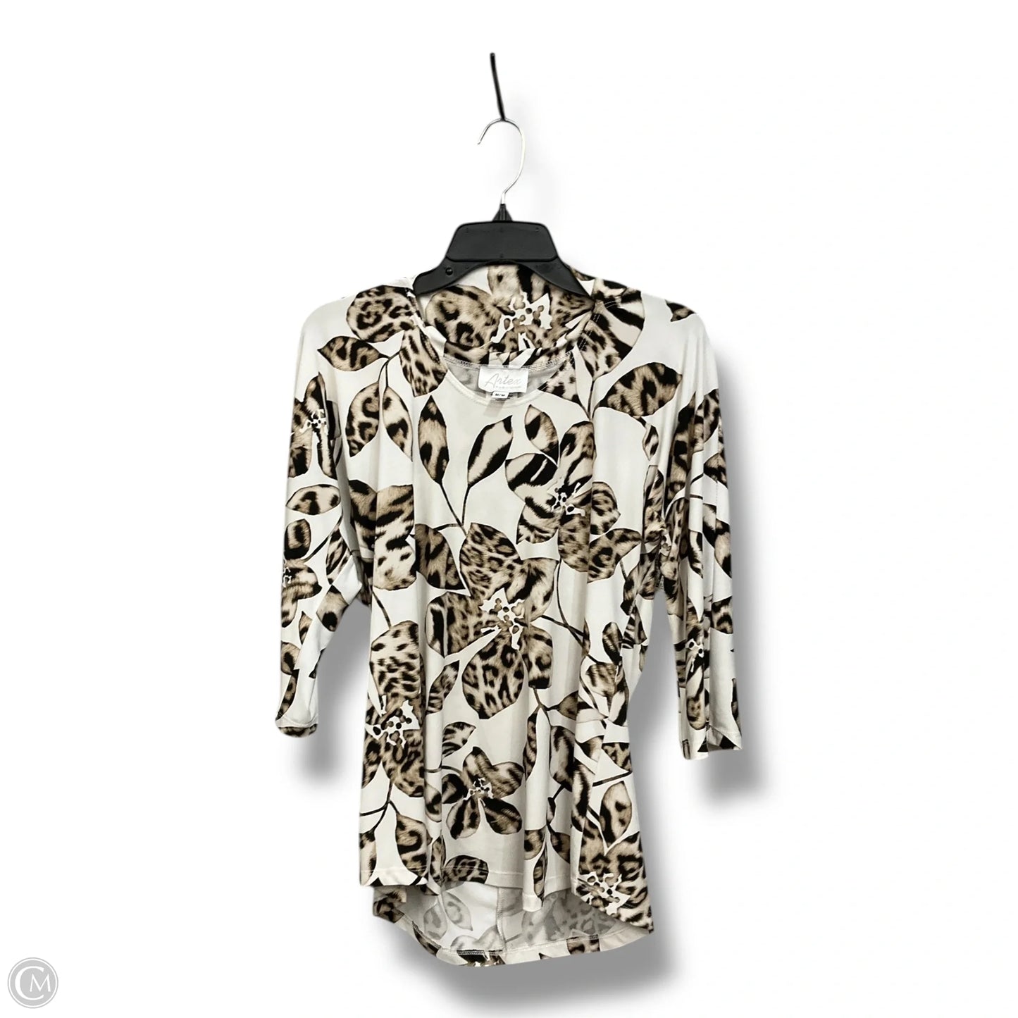 Top 3/4 Sleeve By Cmf In Floral Print, Size: M