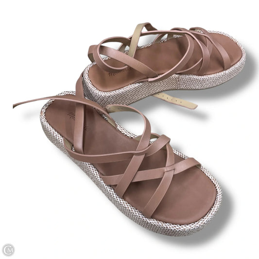 Sandals Heels Platform By Madewell In Tan, Size: 6.5