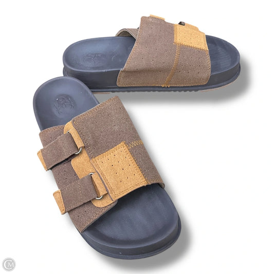 Sandals Flats By Clothes Mentor In Brown, Size: 10