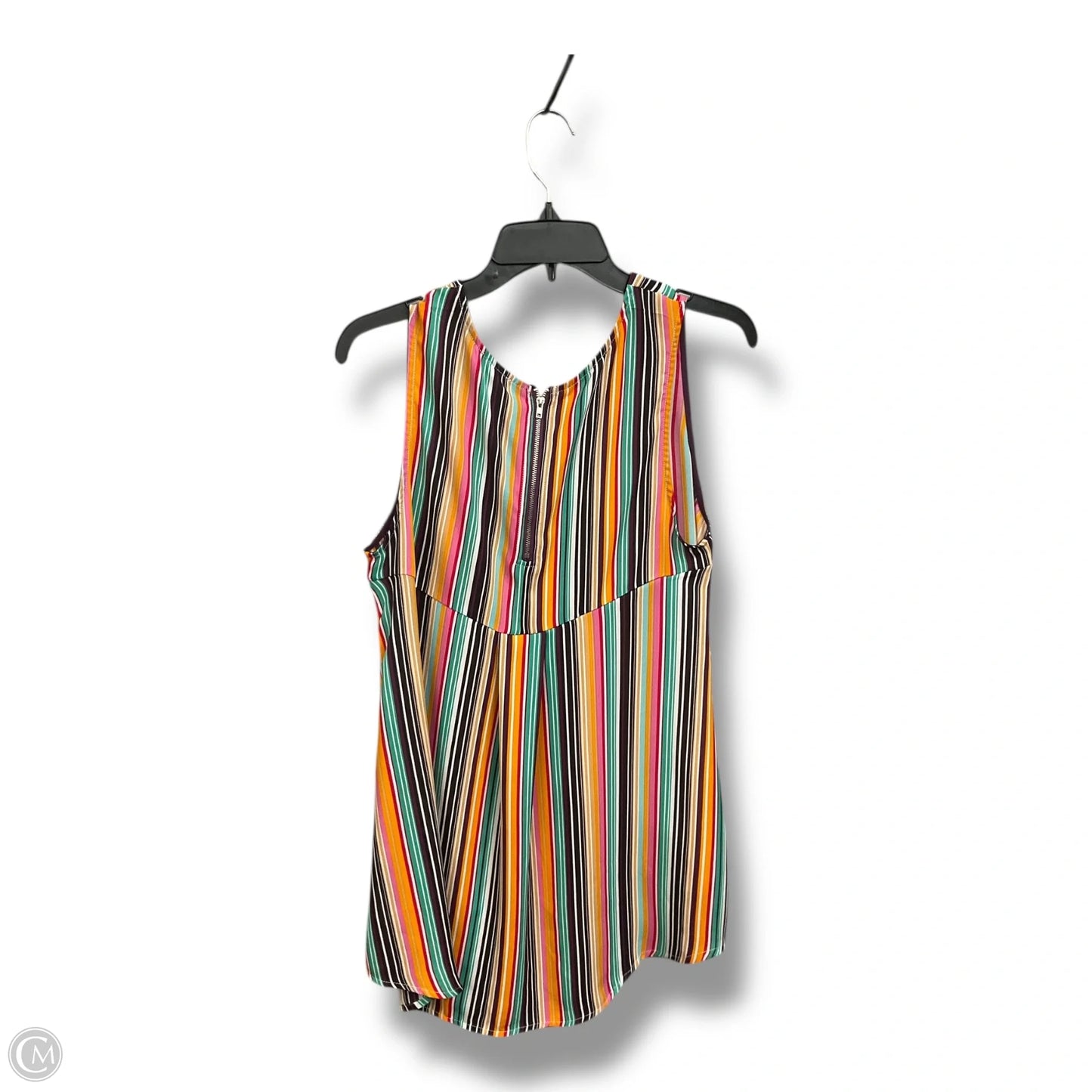 Blouse Sleeveless By W5 In Striped Pattern, Size: M