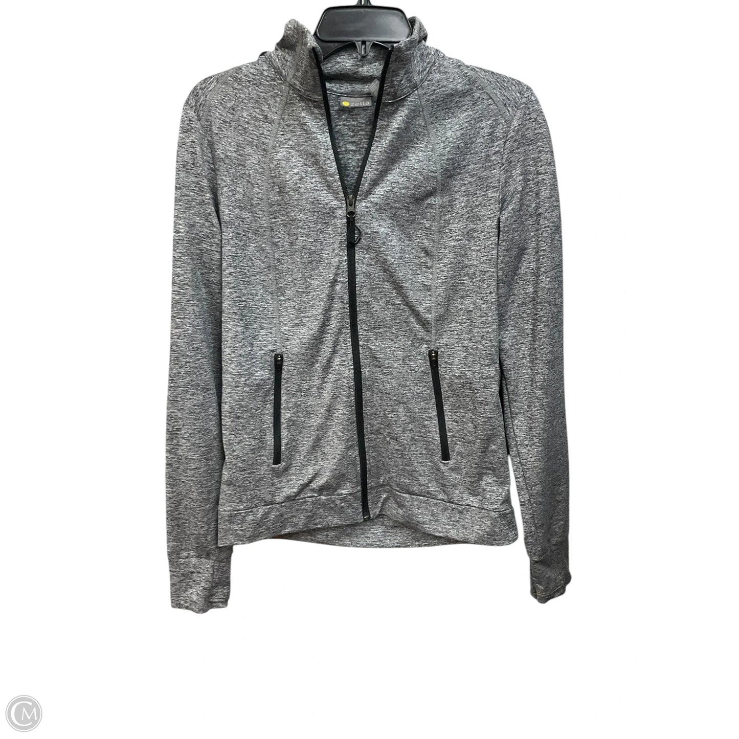 Athletic Jacket By Zella In Grey, Size: S