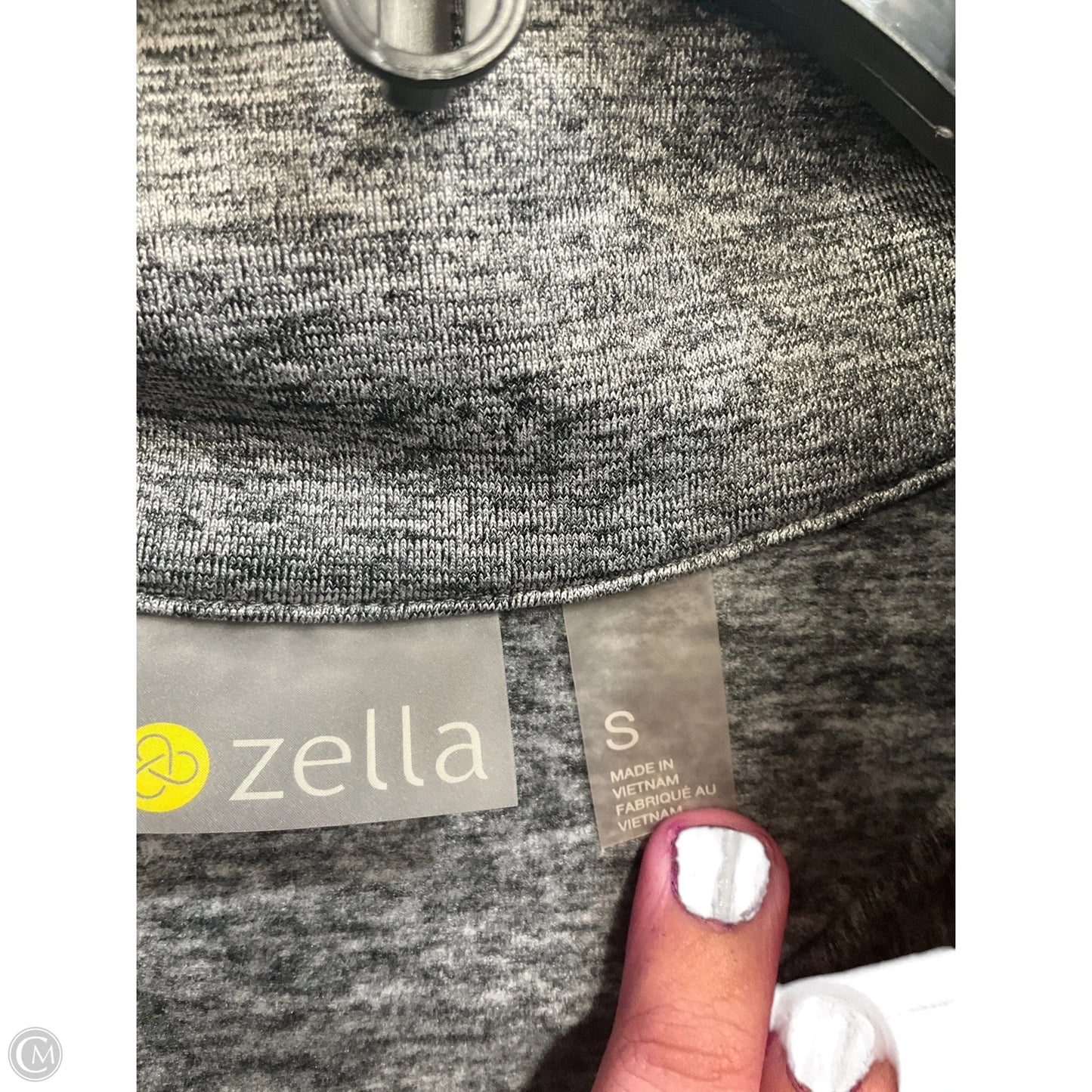 Athletic Jacket By Zella In Grey, Size: S