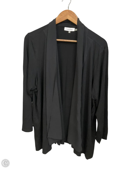 Cardigan By Calvin Klein In Black, Size: 2x